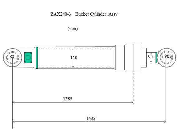 ZAX240-3bucket cylinder